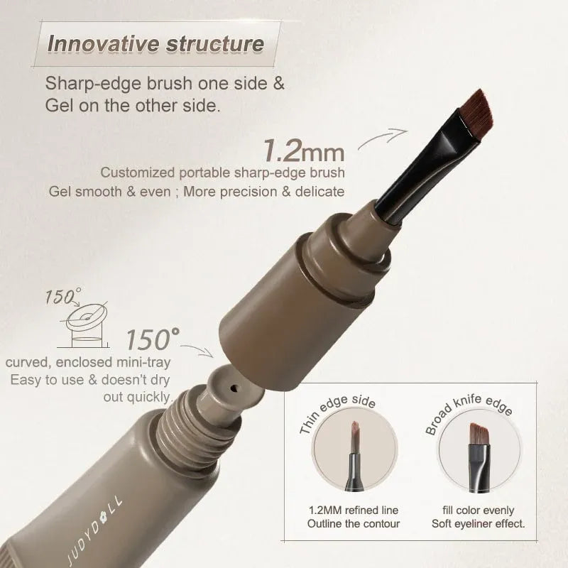 Judydoll 2 In 1 Eyeliner Eyebrow Gel #01 Dark Grey