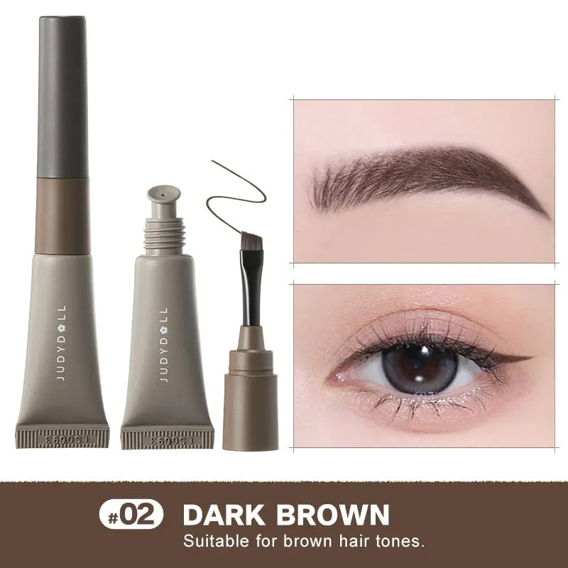 Judydoll 2 In 1 Eyeliner Eyebrow Gel #02 Dark Brown