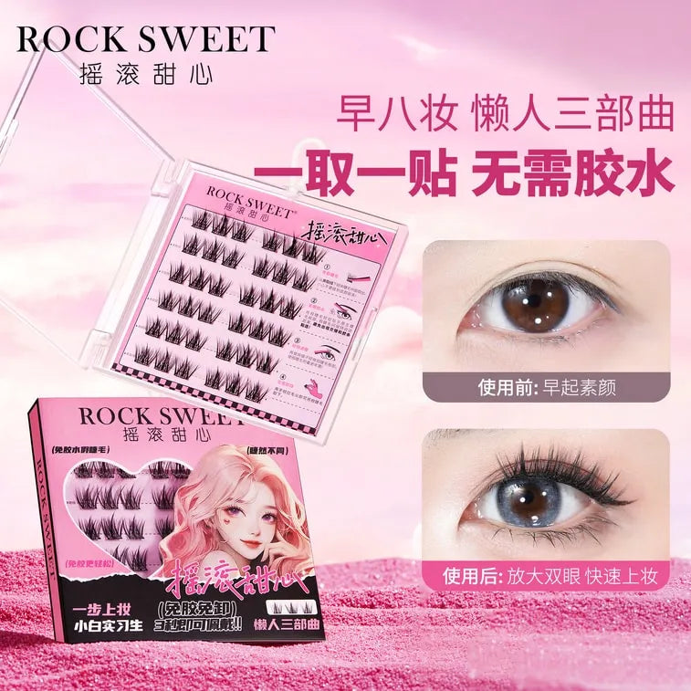 Rock Sweet Glue-Free False Eyelashes Lazy Girl Trilogy