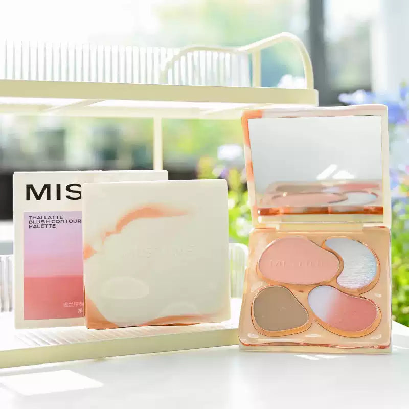 Mistine Thai Milk Coffee All-In-One Makeup Palette #02 Coastal Fireworks