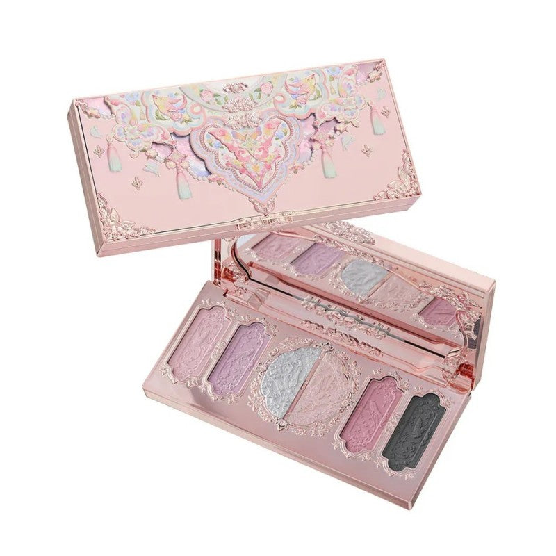 Flower Knows Butterfly Cloud Collar Embossed Six-Color Makeup Palette #02 Cloud Attire