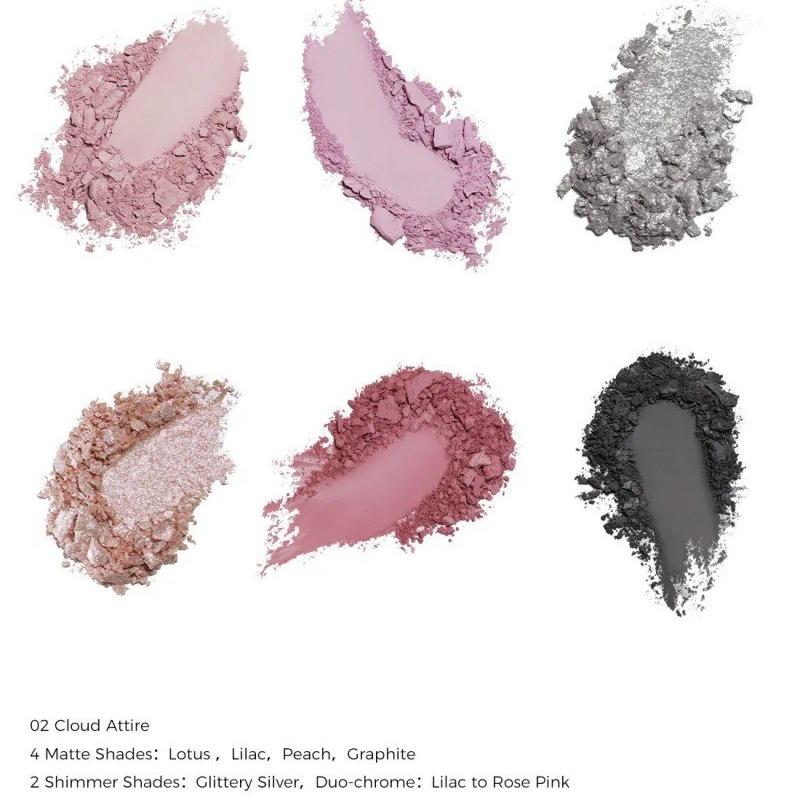 Flower Knows Butterfly Cloud Collar Embossed Six-Color Makeup Palette #02 Cloud Attire