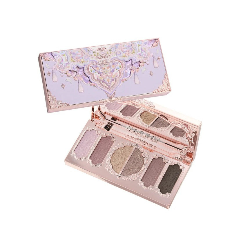 Flower Knows Butterfly Cloud Collar Embossed Six-Color Makeup Palette #03 Incense Purple Haze