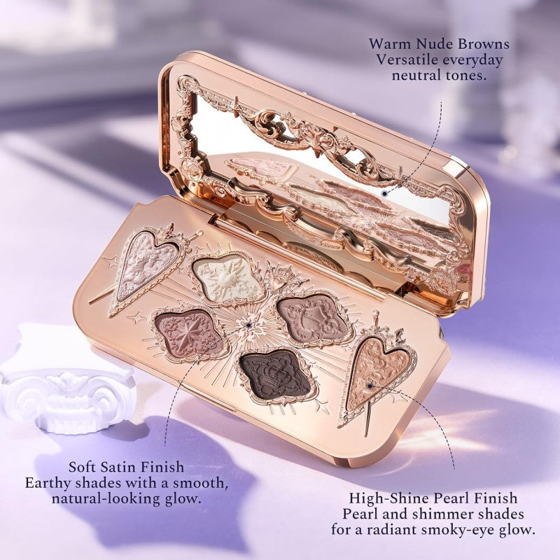 Flower Knows Knight Unicorn 6-Color Satin Makeup Palette #01 Aurora Reverie