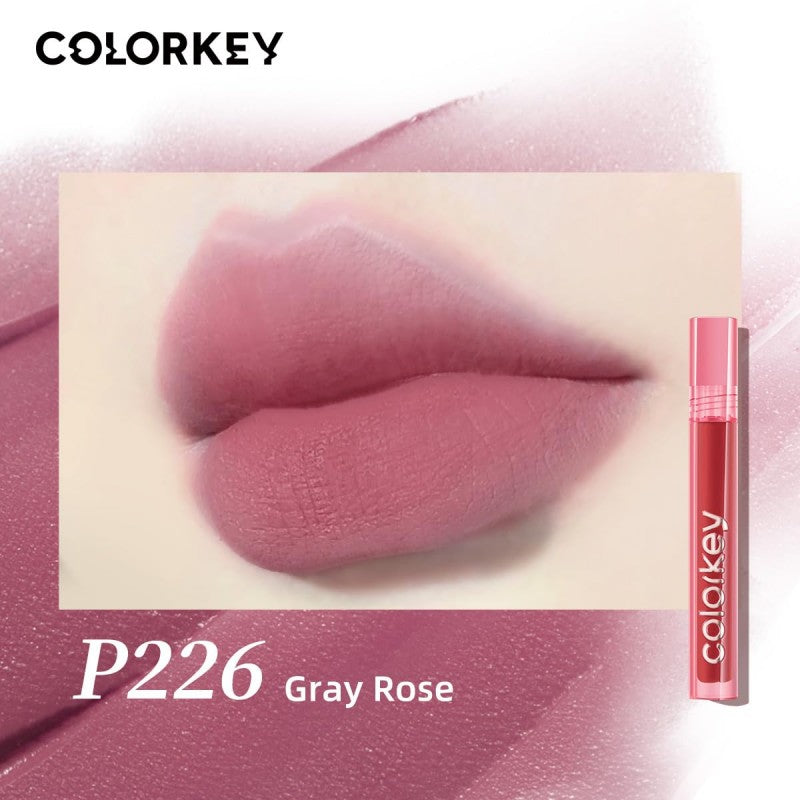 Colorkey Airy Velvet Lip Tint Matte Finishs #P226 Gray Rose