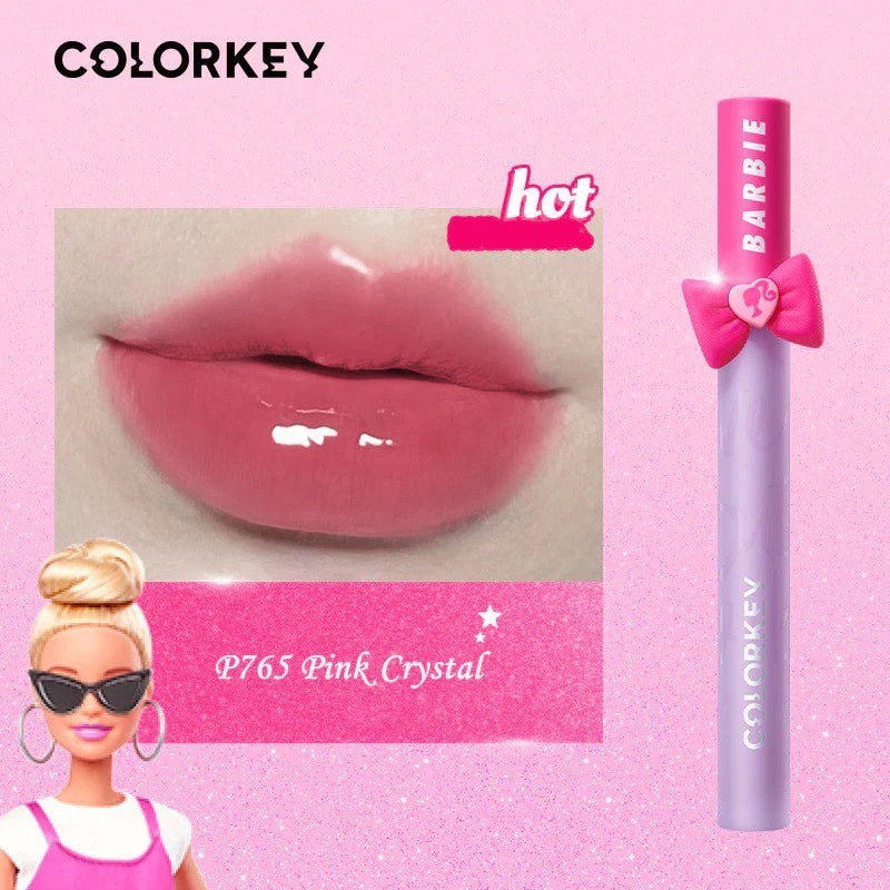 Colorkey ELLE Barbie Airy Mirror Lip Glaze #P765 Pink Crystal