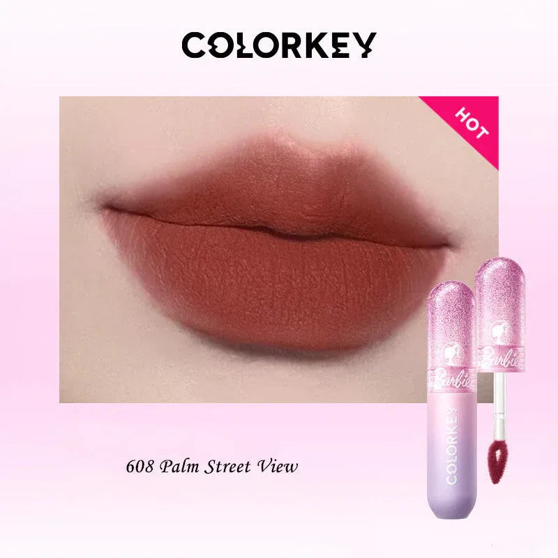Colorkey Elle Barbie Series Velvet Mousse Matte Lip Mud #608 Palm Street View