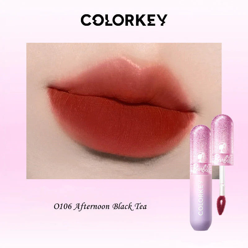 Colorkey ELLE Barbie Series Velvet Mousse Matte Lip Mud #O106 Afternoon Black Tea