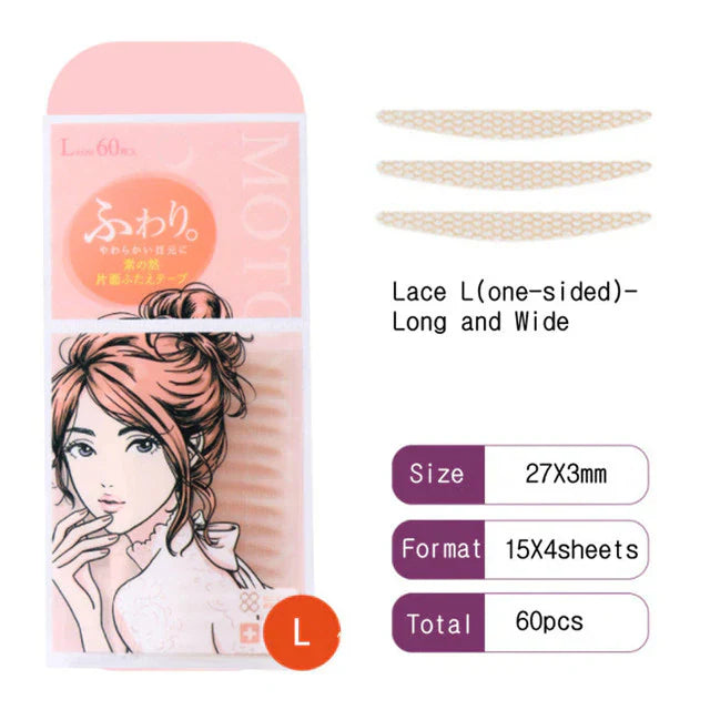 Motonozen Double Eyelid Sticker Single Side #L 60pcs