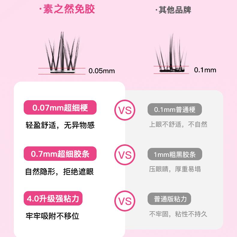 Motonozen Glue-free False Eyelashes Sunflower 9-11mm