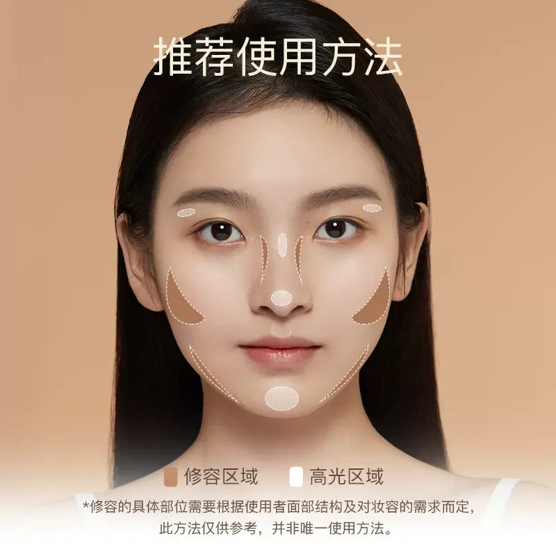 Spenny V-shaped Face Contour Powder #002 Highlighting White + Deep Coffee