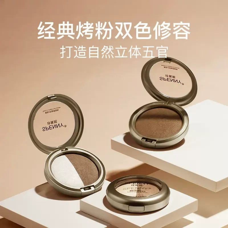Spenny V-shaped Face Contour Powder #002 Highlighting White + Deep Coffee