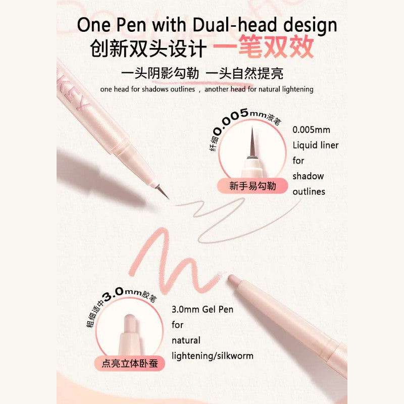 Colorkey Brightening Double-ended Lying Silkworm Pen #03 Champagne