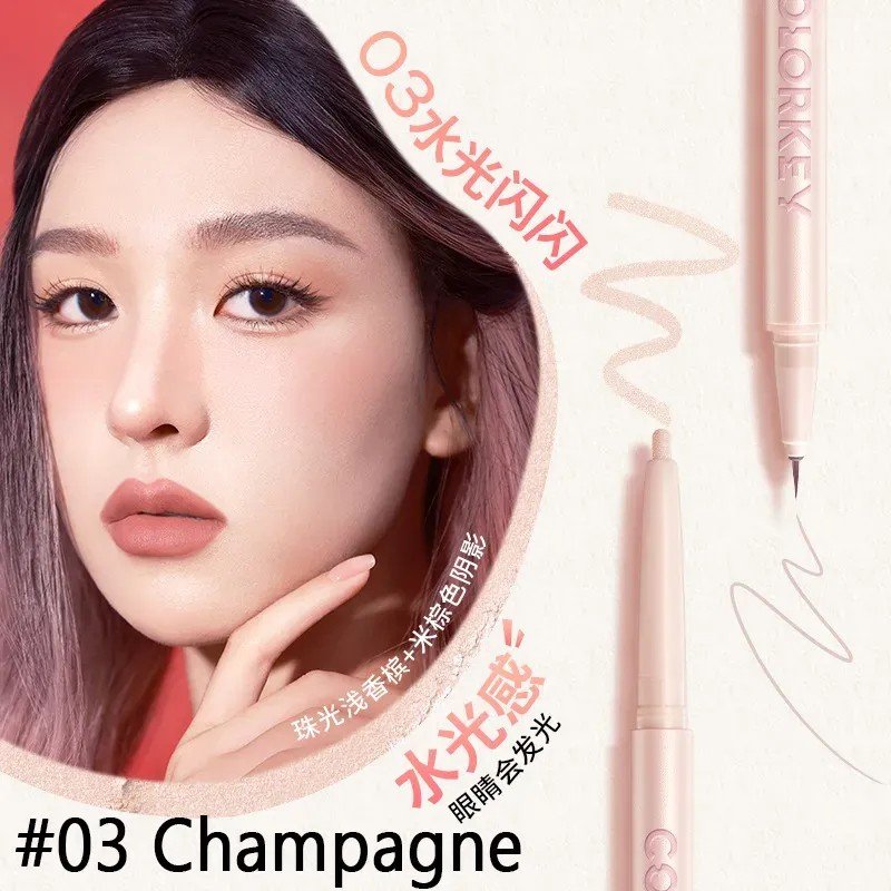 Colorkey Brightening Double-ended Lying Silkworm Pen #03 Champagne