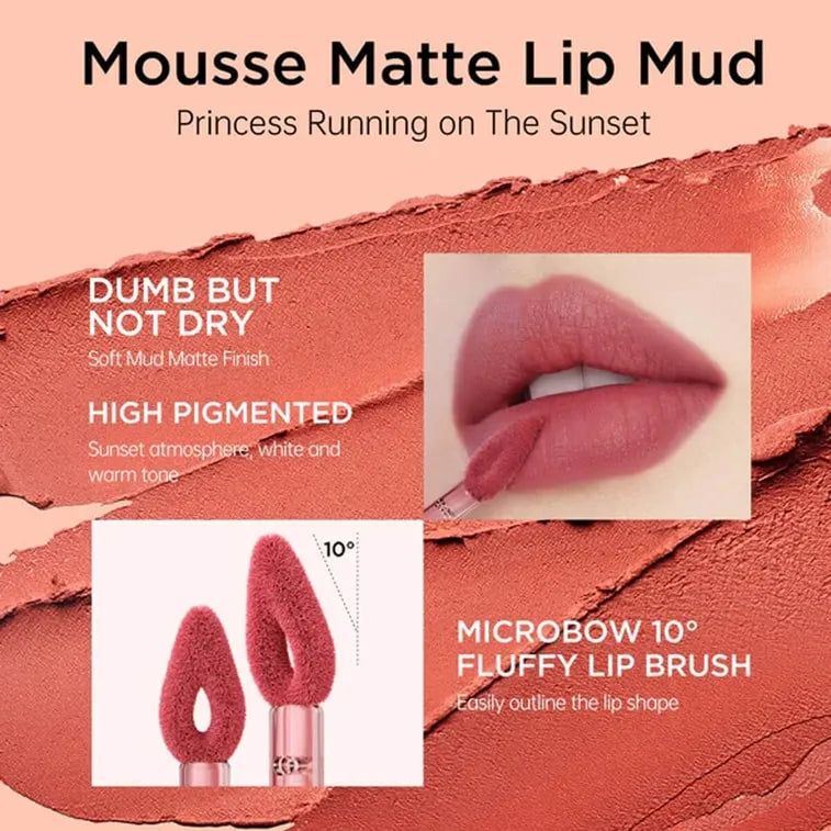 Colorkey Velvety Mousse Fluffy Lip Mud #O105 Tea Apricot