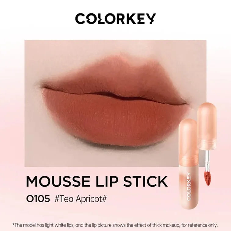 Colorkey Velvety Mousse Fluffy Lip Mud #O105 Tea Apricot