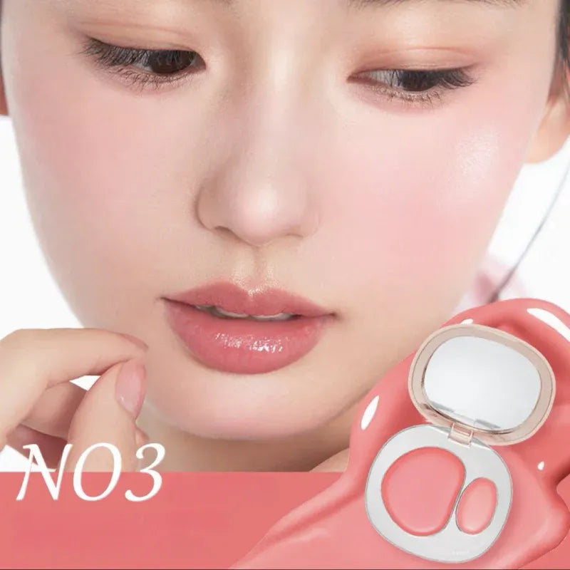 Forever Key Two Tone Blush Cream #N03 Peach Pink 5.5g+1.5g