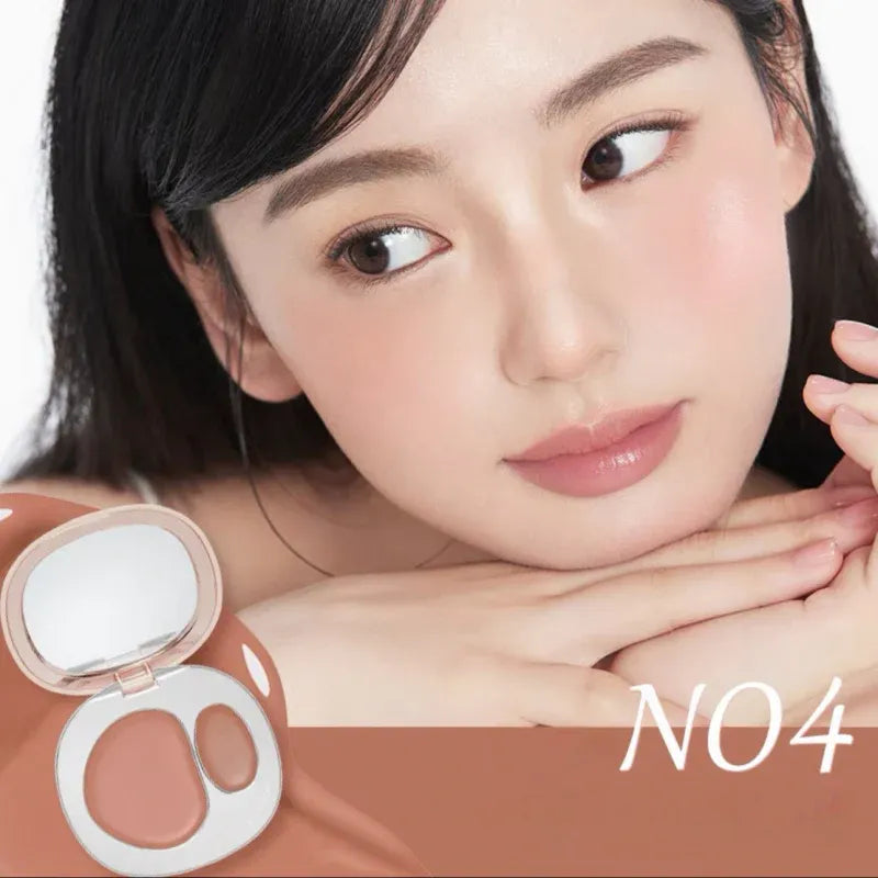 Forever Key Two Tone Blush Cream #N04 Nude Apricot 5.5g+1.5g