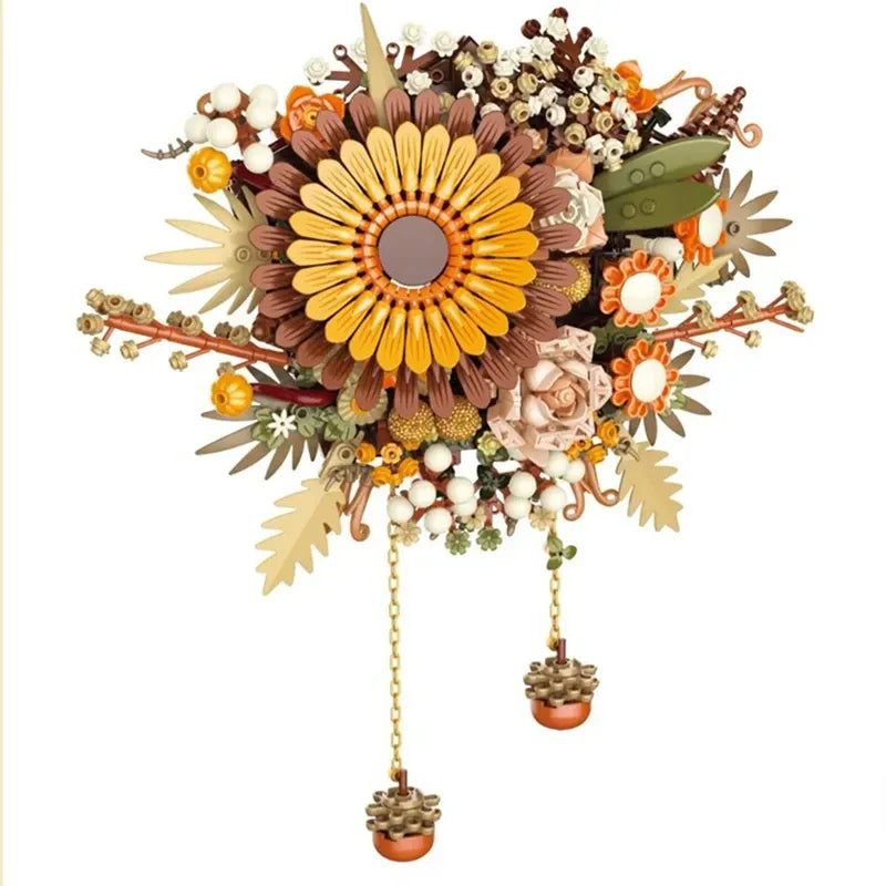 Jaki Bouquet Sunflower Wall Decor Building Blocks Kit JK2511