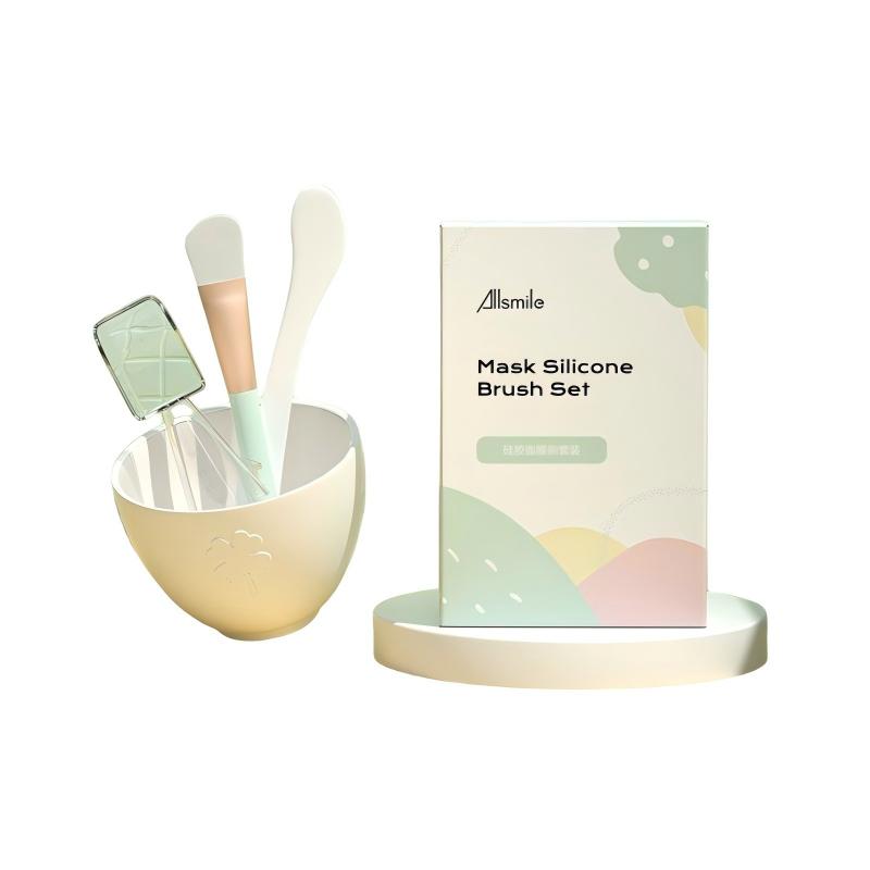 Allsmile Mask Silicone Brush Set Moon White