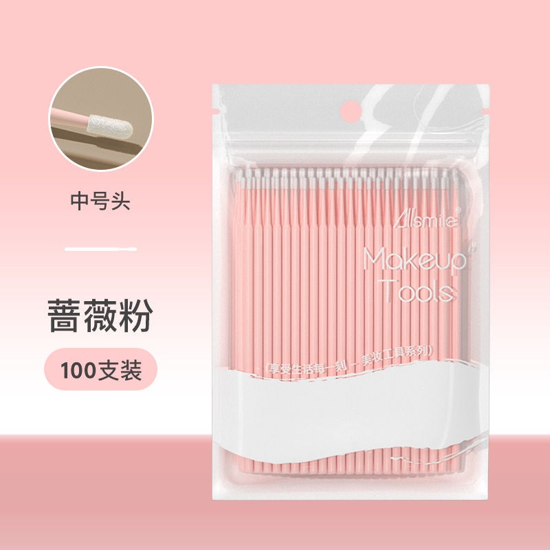 Allsmile Disposable Cotton Swabs Tools Pink 100pcs
