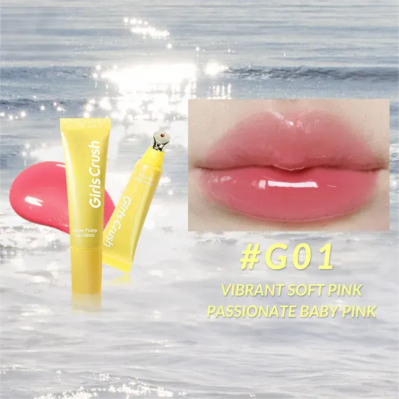 Girls Crush Sunkissed Glow Hydro-Wave Lip Gloss #G01 Soft Pink