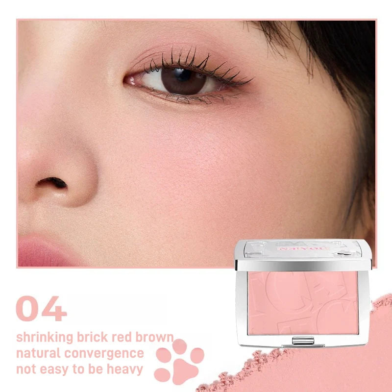 Neiyou Long Lasting Matte Blusher Powder #04 Brick Brown