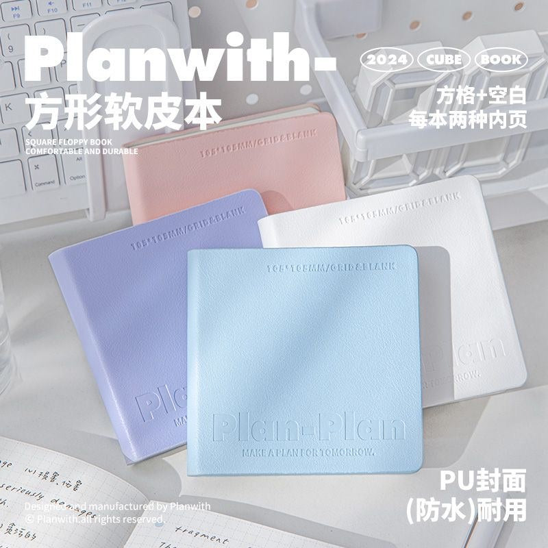 Planwith Cube Square Softcover Notebook Pink