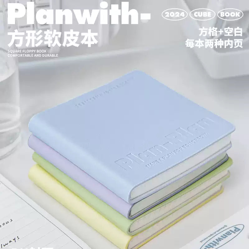 Planwith Cube Square Softcover Notebook Yellow