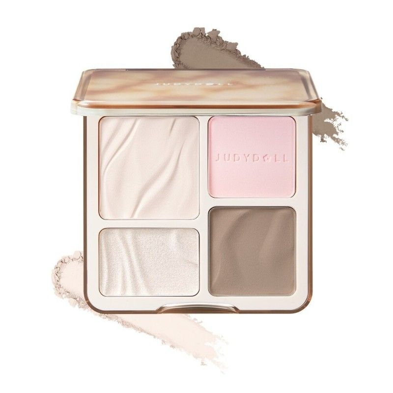 Judydoll 2 IN 1 Highlighter Contour Palette #04 Blush