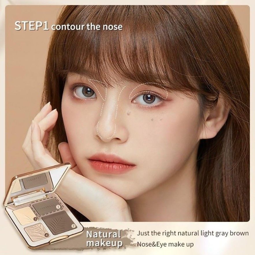 Judydoll 2 IN 1 Highlighter Contour Palette #02 Warm