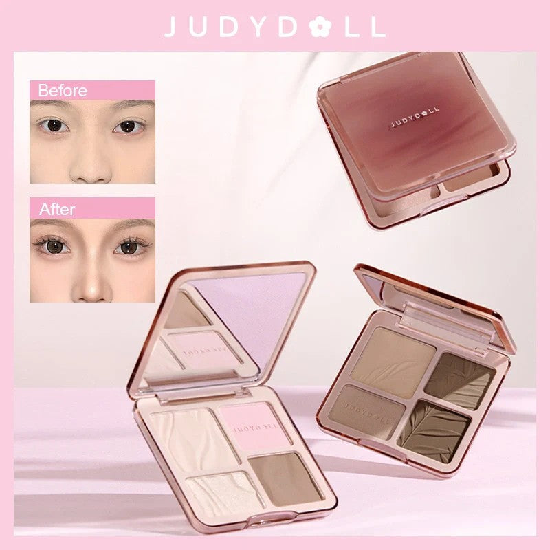 Judydoll 2 IN 1 Highlighter Contour Palette #01 Waves