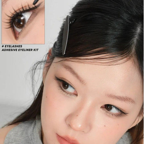 Judydoll Eyelashes & Adhesive Eyeliner Kit #01 Black