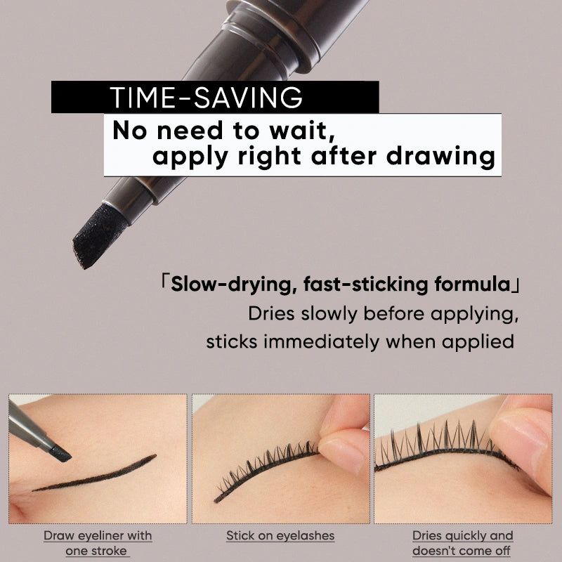 Judydoll Eyelashes & Adhesive Eyeliner Kit #01 Black