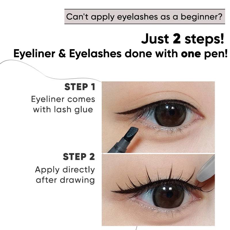 Judydoll Eyelashes & Adhesive Eyeliner Kit #01 Black