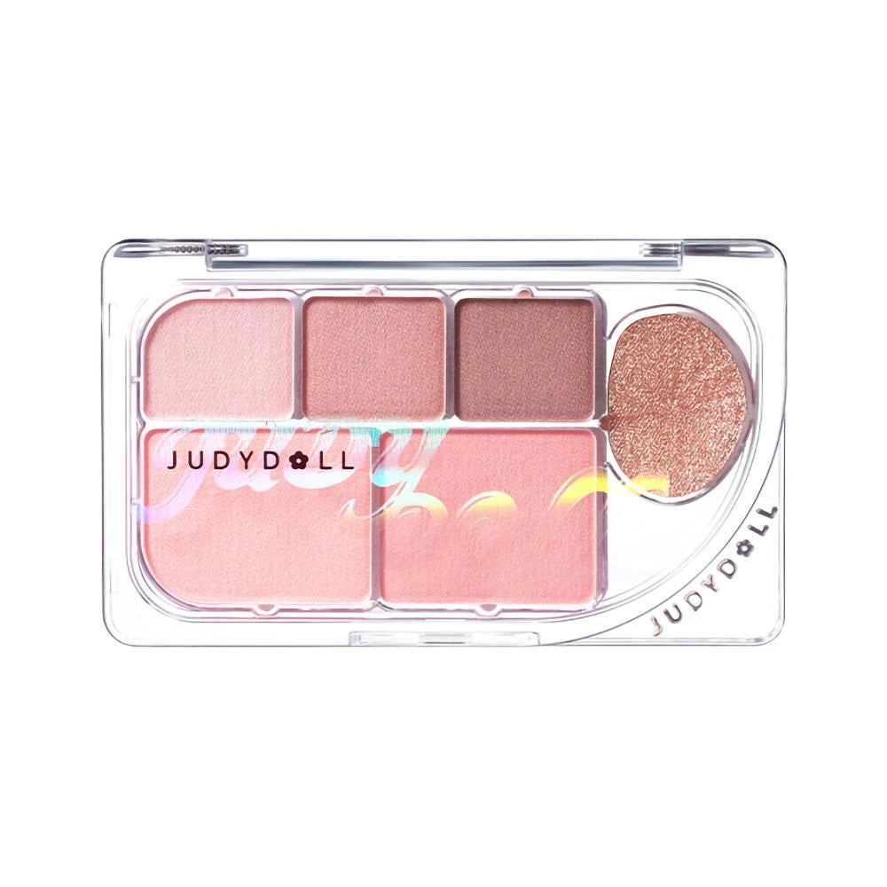 Judydoll DEW-SHINE 6-Color Eyeshadow Palette #02 Pink Coral