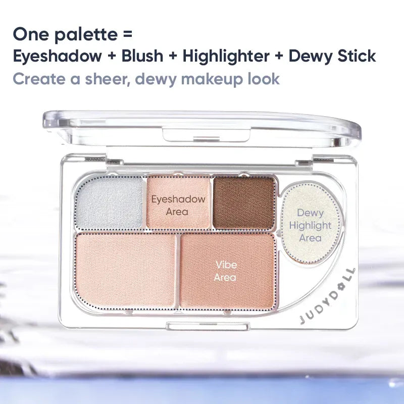 Judydoll Dew-Shine 6 Color Eyeshadow Palette #04 Barroco Pearl