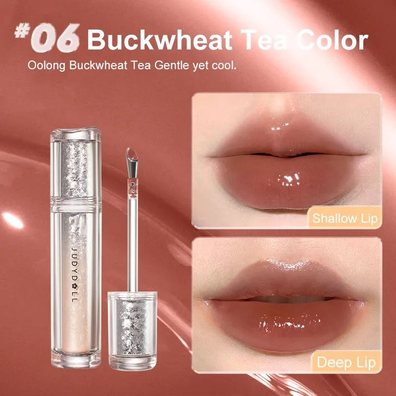 Judydoll Ice Watery Lip Gloss Upgraded #06 Buckwheat Tea Color
