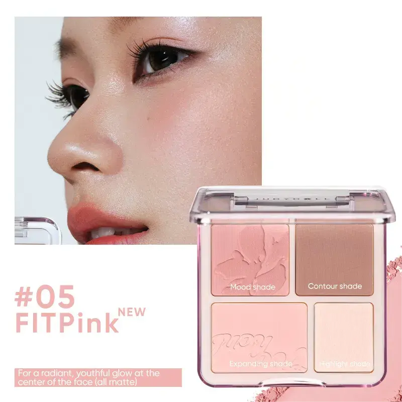 Judydoll Matte Blush & Highlighter Palette #05 Fit Pink
