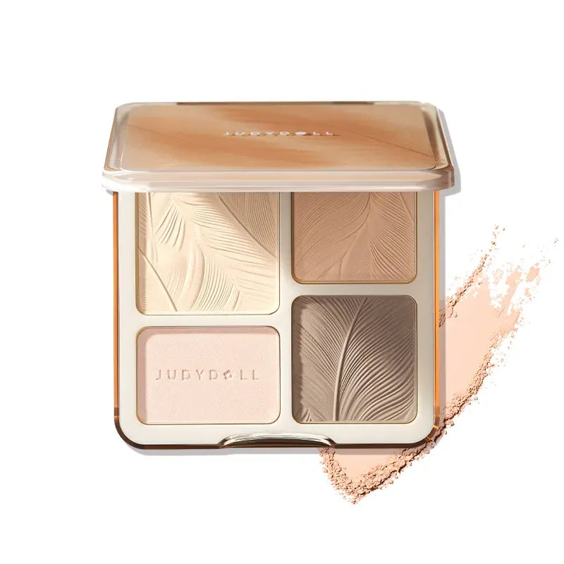 Judydoll 2 IN 1 Highlighter Contour Palette #05 Feather Glow Palette