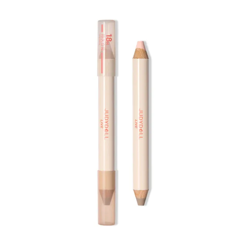 Judydoll Quick-Fix Contour Duo Highlight & Contour Stick #01 Soft Pink + Cool Grey Brown