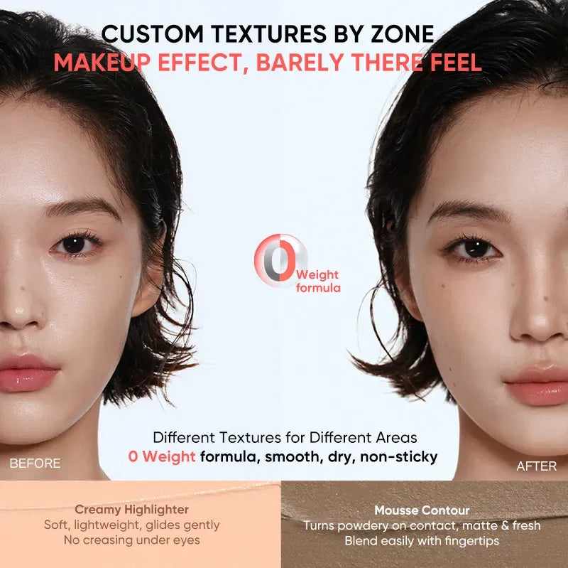 Judydoll Quick-Fix Contour Duo Highlight & Contour Stick #01 Soft Pink + Cool Grey Brown