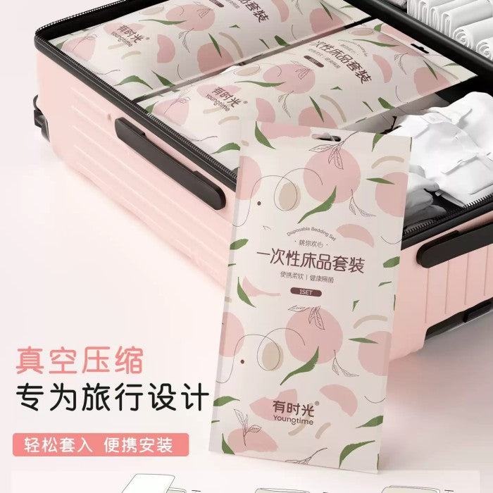 Youngtime Disposable Bedding Set Printed Peach