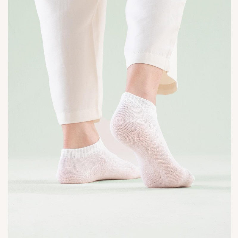 Youngtime Antimicrobial Compression Sock Short White 5pcs