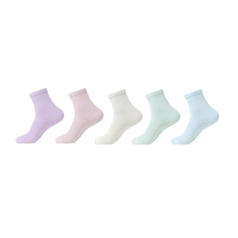 Youngtime 7A Antibacterial Colored Mid-Calf Socks 5pcs