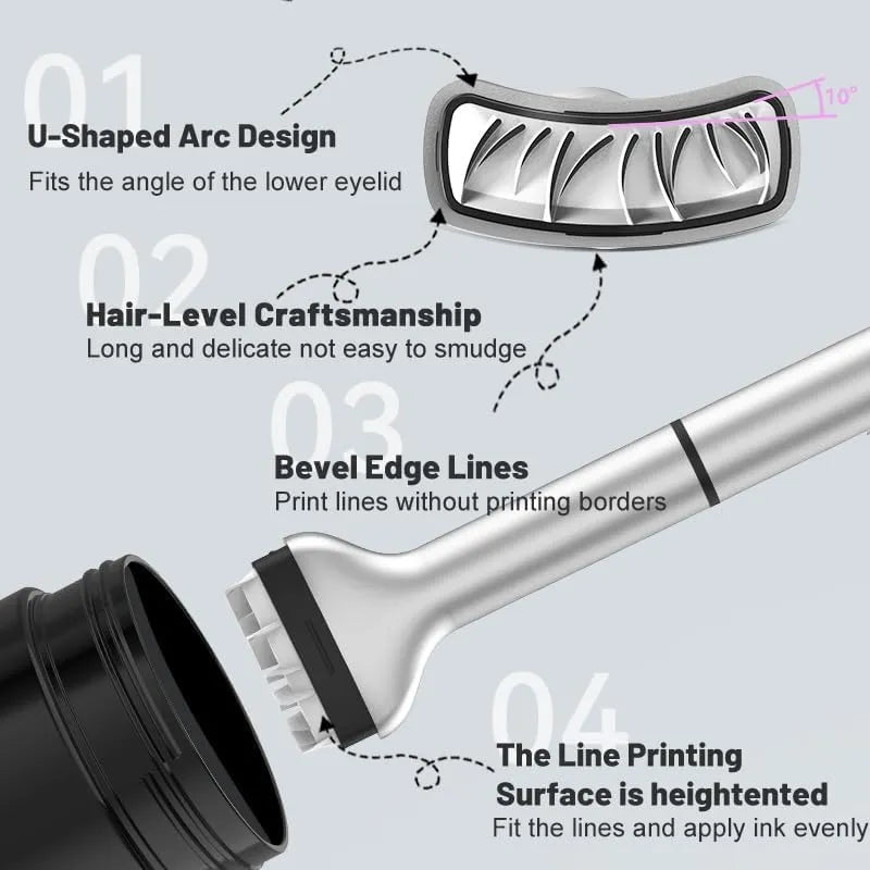 Dezone Eyeliner Pencil With Lower Eyelash Stamp #KN02 Brown