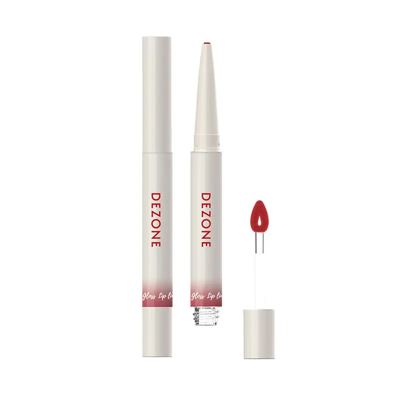Dezone Dual Head Lip Liner & Watery Lip Gloss #CT03 Ballet Ribbon