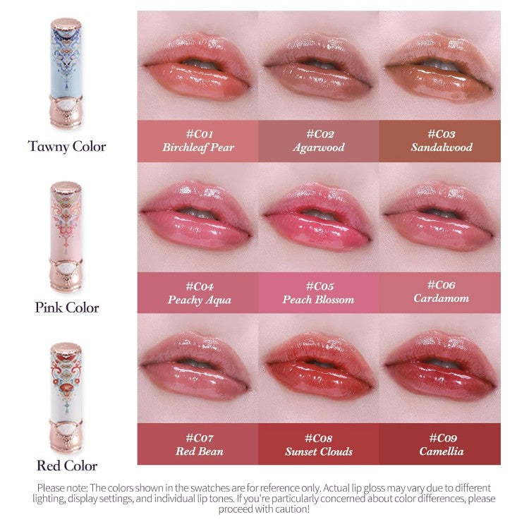 Flower Knows Butterfly Cloud Collar Glossy Lipstick #C05 Peach Blossom