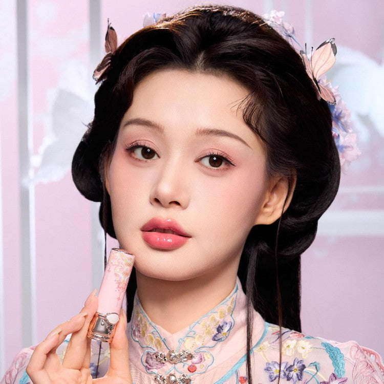 Flower Knows Butterfly Cloud Collar Glossy Lipstick #C05 Peach Blossom