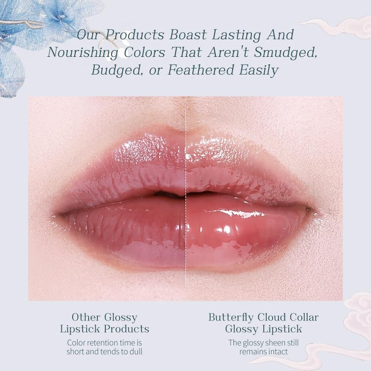 Flower Knows Butterfly Cloud Collar Glossy Lipstick #C05 Peach Blossom